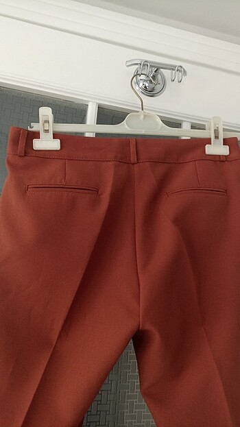 Tarçın rengi kumaş pantolon kadın - Görsel 3