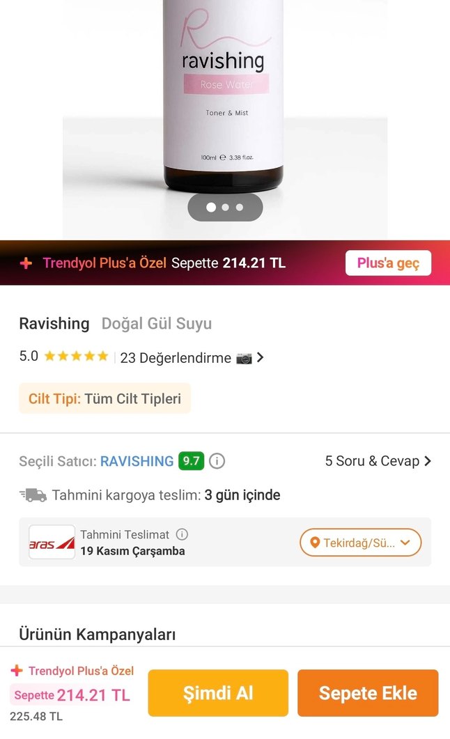 Ravishing Gül Suyu Tonik & Mist 100 ml - Görsel 2