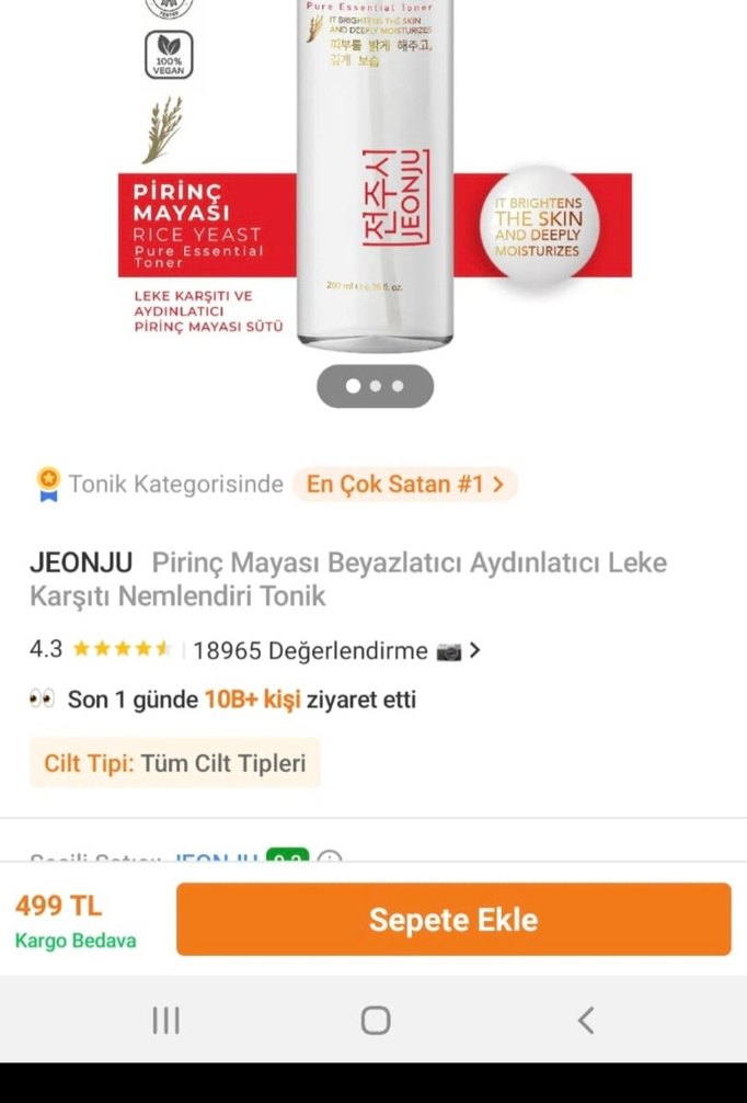 Jeonju Saf Pirinç Özlü Tonik 200 ml - Görsel 2