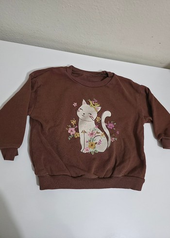 Kahverengi Baskılı Örme Uzun Kollu Bebek Kıyafet Seti - Görsel 3