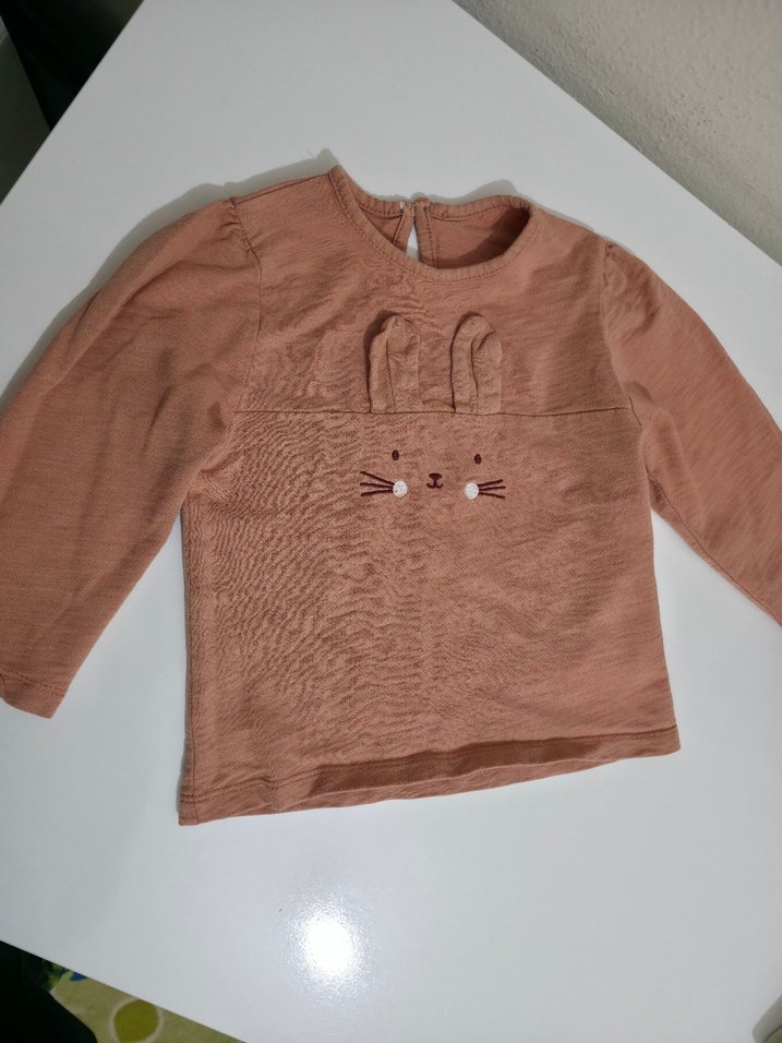 Kahverengi Örgü Uzun Kollu Bebek Kız Takımı - Görsel 3