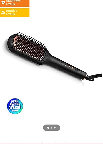 Siyah Saç Düzleştirici Tarak - Görsel 10
