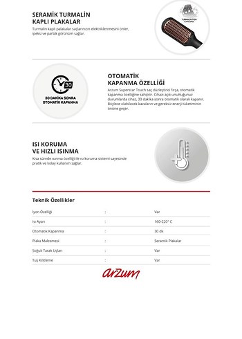 Siyah Saç Düzleştirici Tarak - Görsel 9