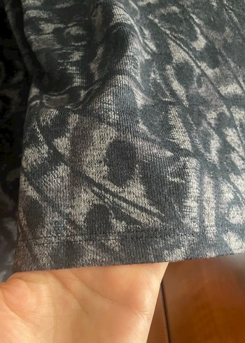 Gri Yılan Desenli Balıkçı Yaka Kadın Kazak - Görsel 3