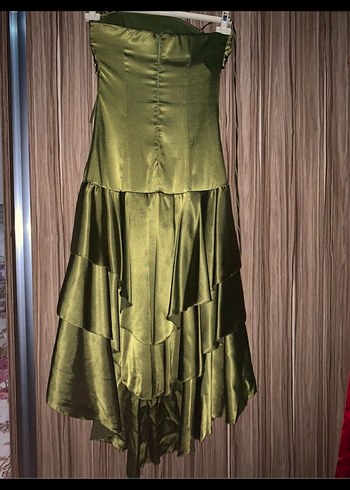 Saten gece elbisesi - Görsel 2