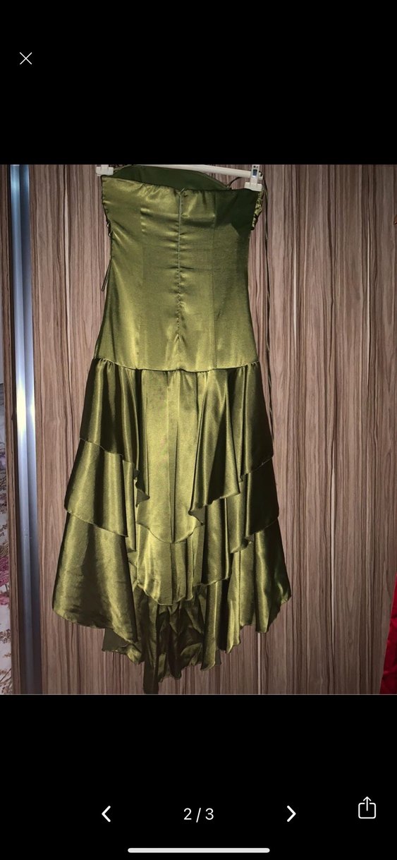 Saten gece elbisesi - Görsel 2