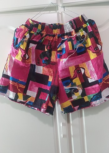 Diğer Renkli Bohem Mini Şort