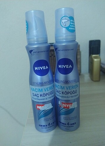 Nivea hacim veren saç köpüğü hiç kullanılmamış 