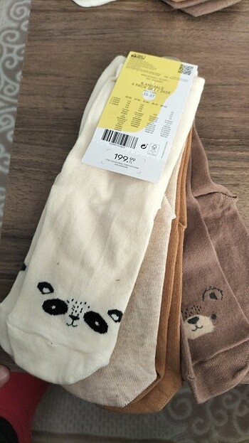 4 lu Penti çorap unisex kız erkek büyük küçük icin - Görsel 2