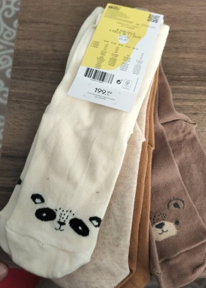 4 lu Penti çorap unisex kız erkek büyük küçük icin - Görsel 2