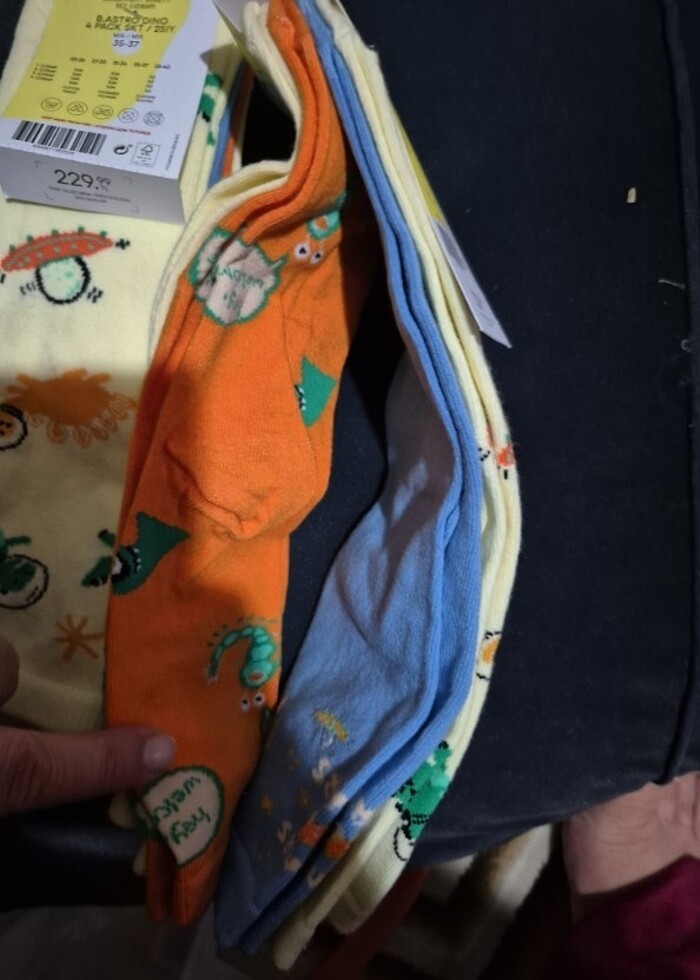 4lu soket ünisex coraplar 36 37 numara  - Görsel 2