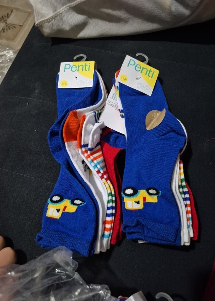 4 lü erkek cocuk soket numaraları 31 34 ve 35 37 mecut - Görsel 3