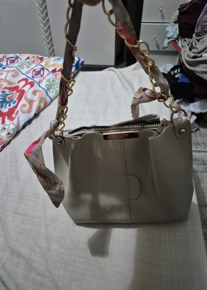 3 gözlü mini canta deri sıfır ürün  - Görsel 5