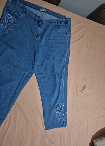 Taşlı kot pantolon - Görsel 5