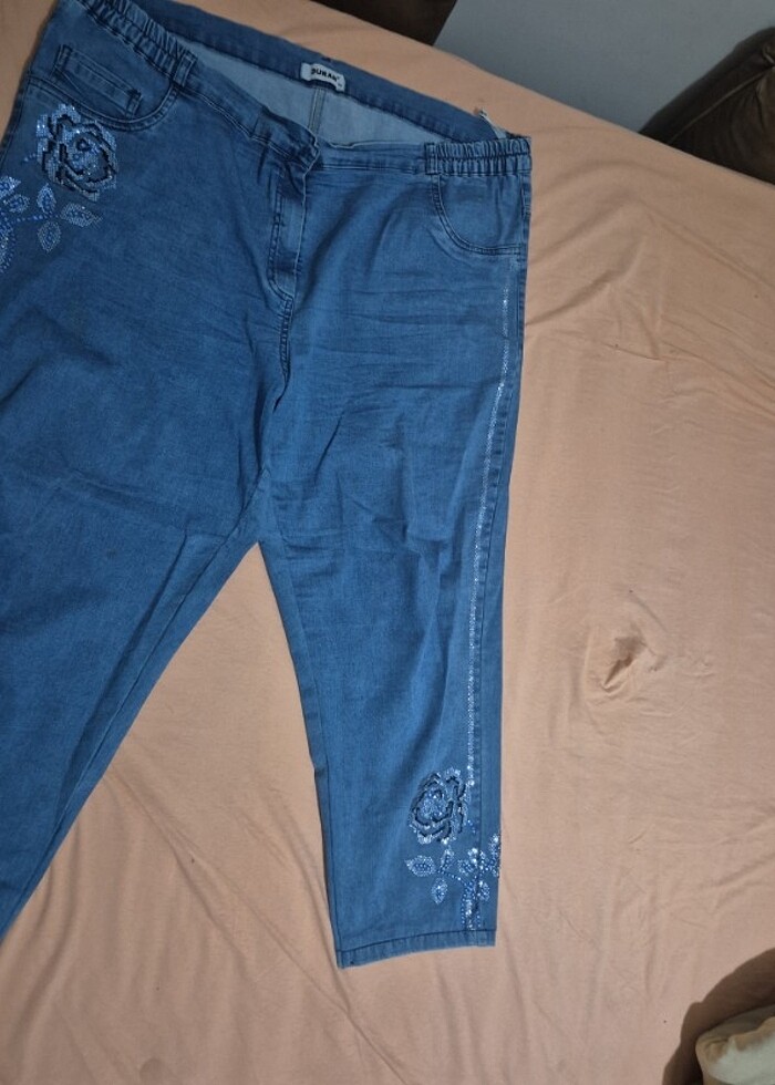 Taşlı kot pantolon  - Görsel 5