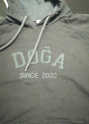Diğer Doğa koleji Siyah Kapüşonlu Sweatshirt