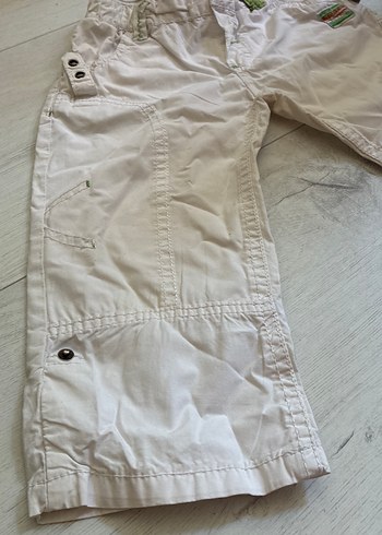 Erkek Çocuk Pamuklu Rahat Kesim Beyaz Pantolon - Görsel 4