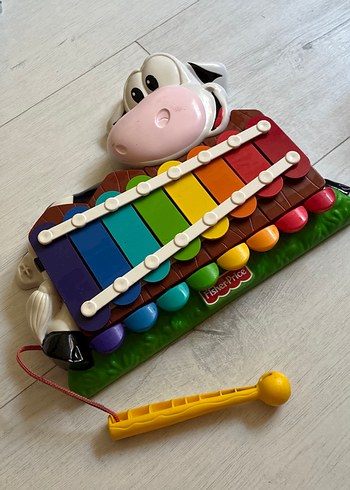 Renkli İnek Temalı Ahşap Ksilofon Oyuncak - Görsel 3