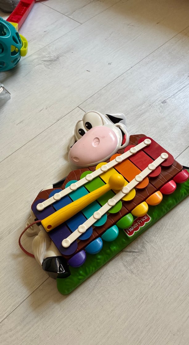 Renkli İnek Temalı Ahşap Ksilofon Oyuncak - Görsel 2