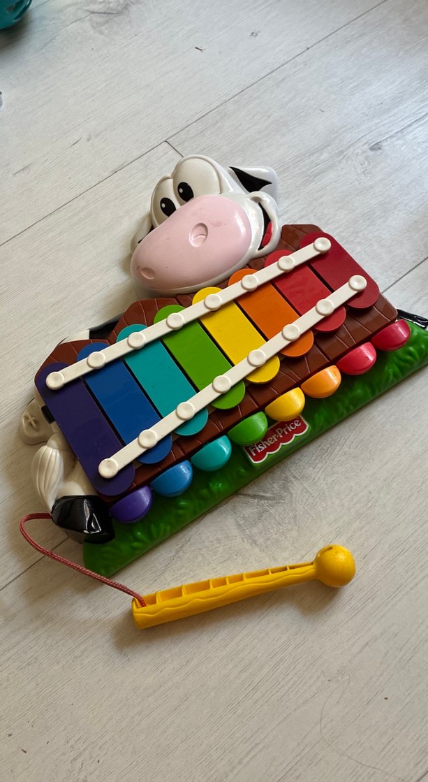 Renkli İnek Temalı Ahşap Ksilofon Oyuncak - Görsel 3