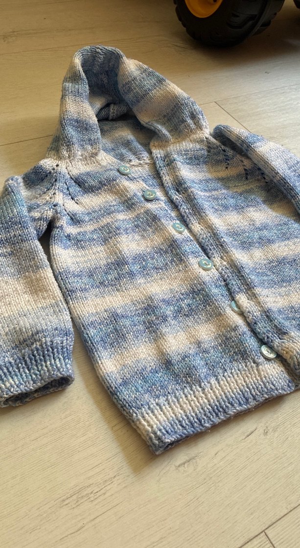 Kapüşonlu Erkek Çocuk Triko Hırka - Görsel 3