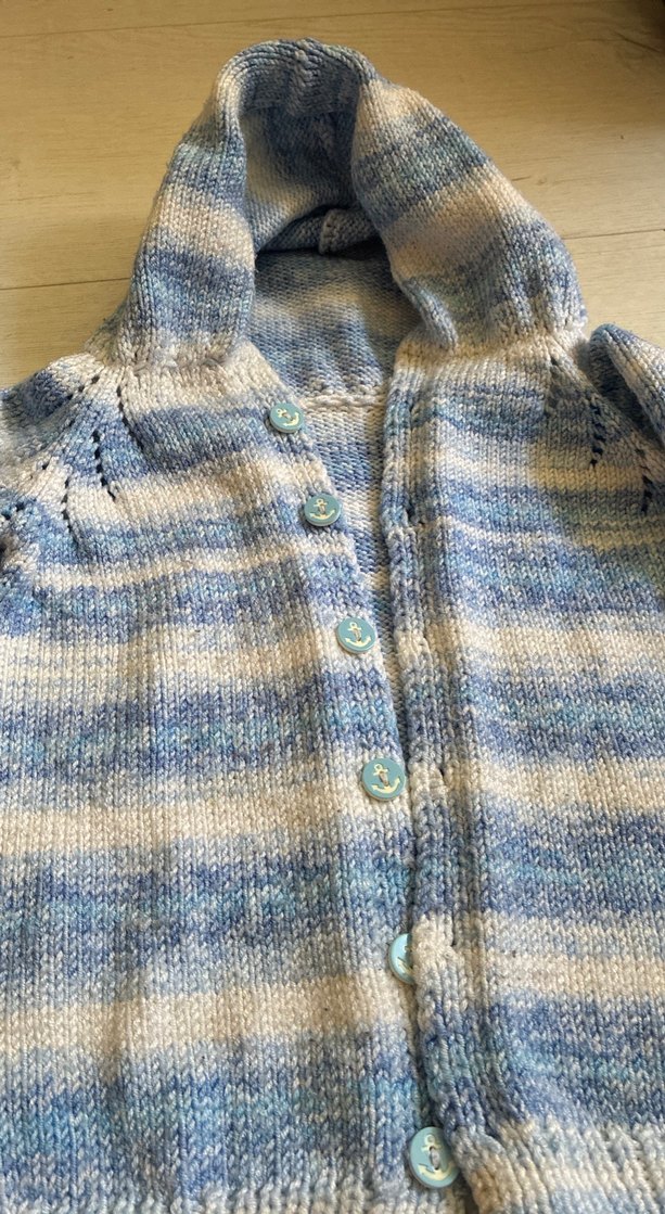 Kapüşonlu Erkek Çocuk Triko Hırka - Görsel 2