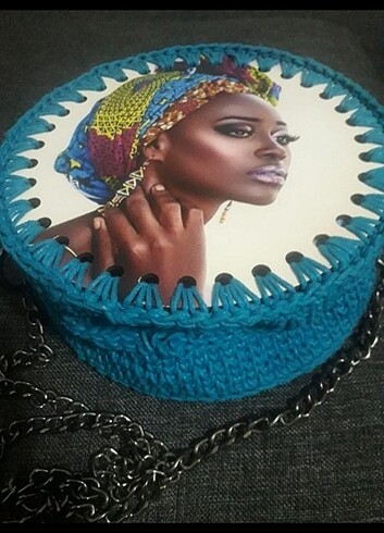 Otantik şık çanta. El yapımı.  - Görsel 3