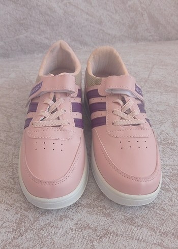 Kız Çocuk Pembe Sneaker Velcro Bantlı