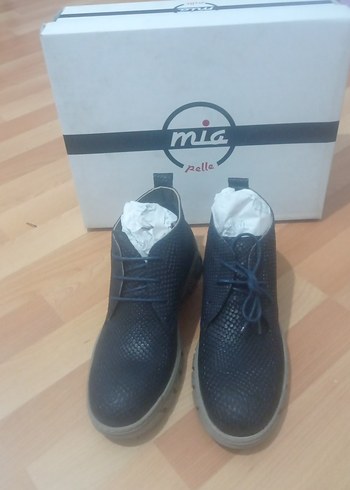 Mia Pelle Erkek Mavi Yılan Derisi Bağcıklı Bot hakiki deri - Görsel 2