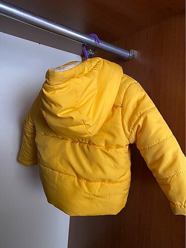 9-12 Ay Beden sarı Renk Bebek mont