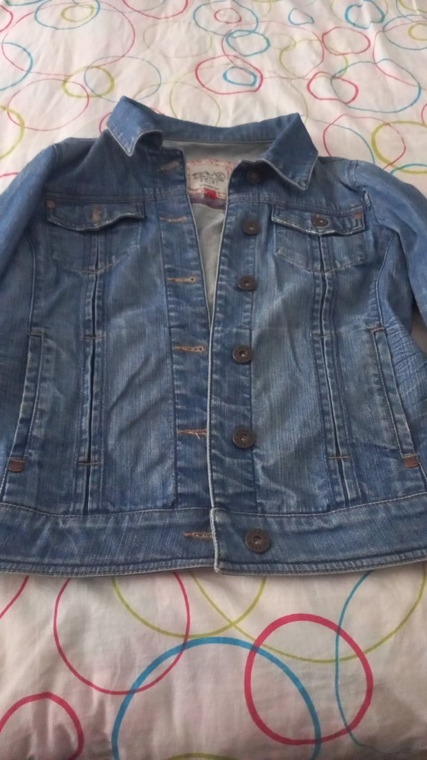 Düğmeli Kadın Mavi Denim Ceket - Görsel 2