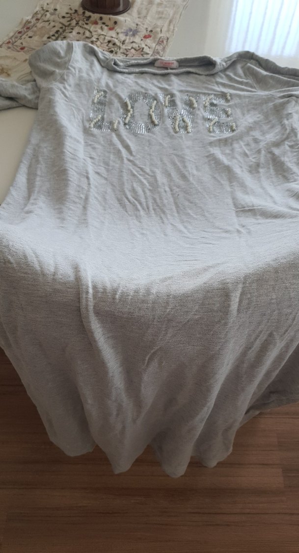 Gri Payetli Nakışlı elbise - Görsel 2