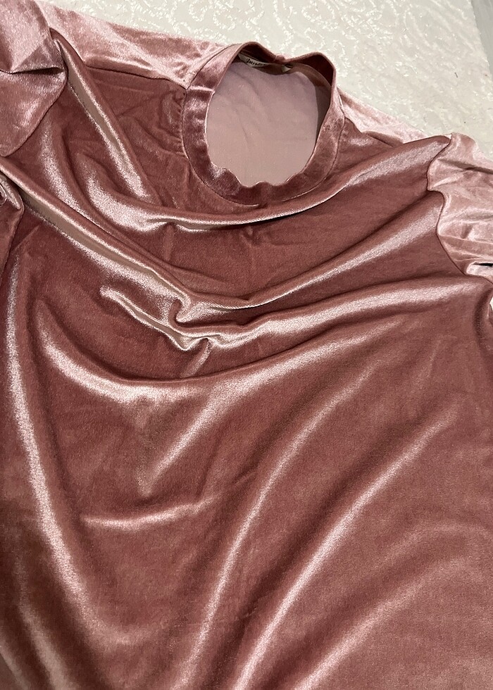 Stradivarius kadife tişört - Görsel 4