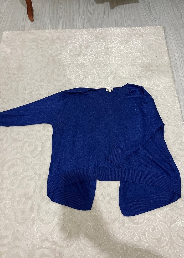 Lacivert simli bluz - Görsel 2