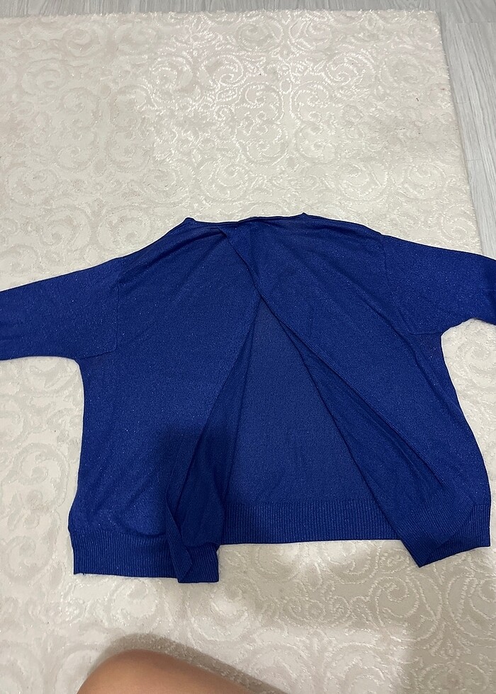 Lacivert simli bluz - Görsel 4