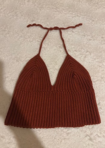 Bohem Tarz Kahverengi Örgü Bralet