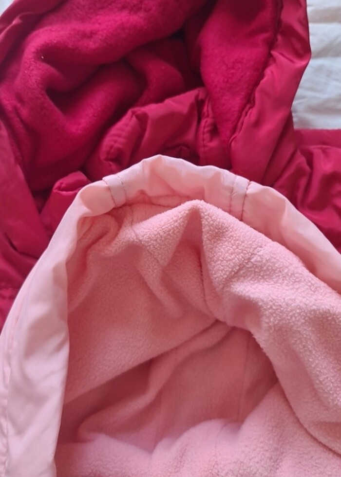 İçi polar kız çocuk uzun mont - Görsel 4