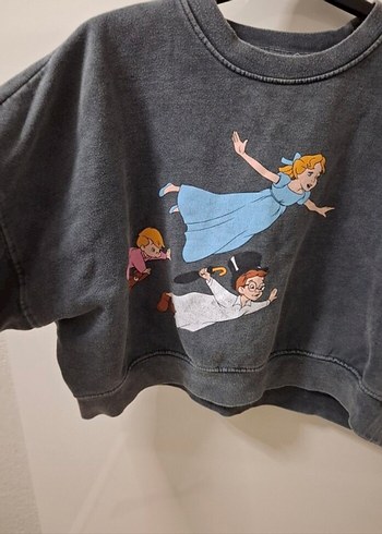 Walt Disney World Gri Baskılı Kadın Sweatshirt