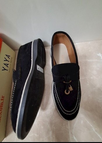 37 Beden Siyah Süet Tokalı bayan Loafer