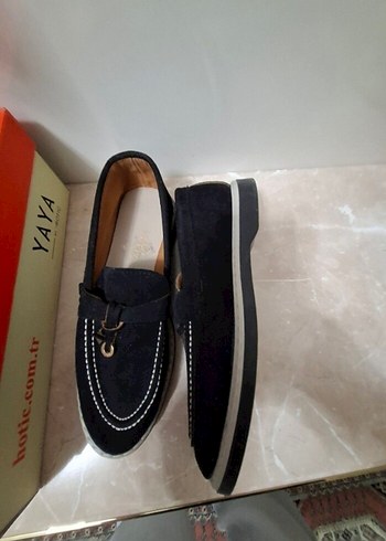 Siyah Süet Tokalı bayan Loafer