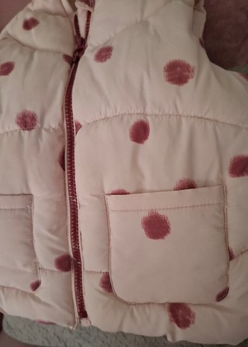 4 Yaş Beden Kız Çocuk Pembe Kapüşonlu Fermuarlı Yelek