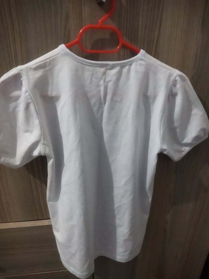 Mavi Pul Detaylı Kız Çocuk Tişörtü - Görsel 2