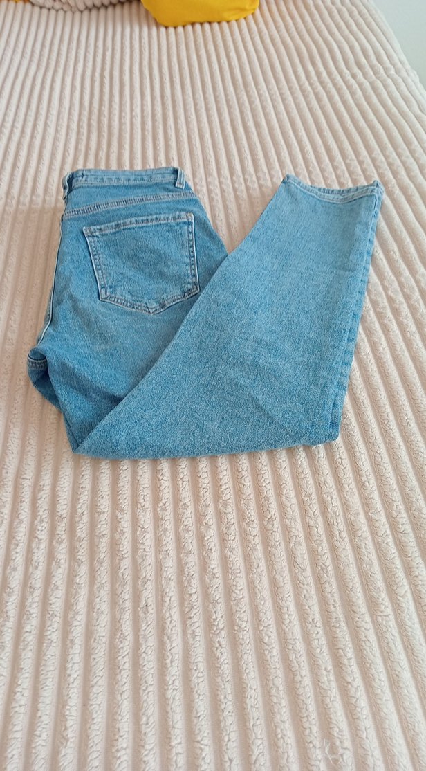 Kadın Mavi Midi Boy Denim Pantolon - Görsel 2