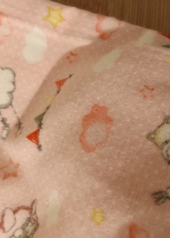 Nakışlı Pamuk Çocuk Battaniyesi - Pembe - Görsel 4