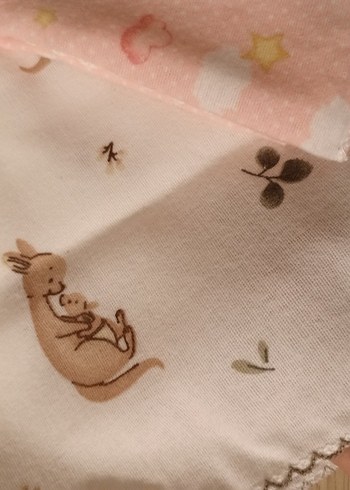 Nakışlı Pamuk Çocuk Battaniyesi - Pembe - Görsel 3