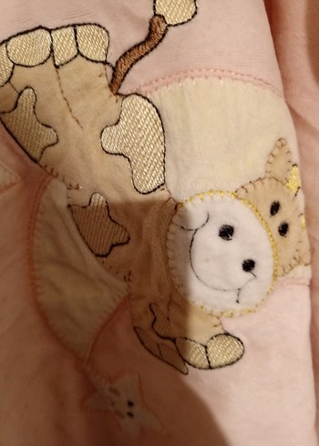 Nakışlı Pamuk Çocuk Battaniyesi - Pembe - Görsel 12