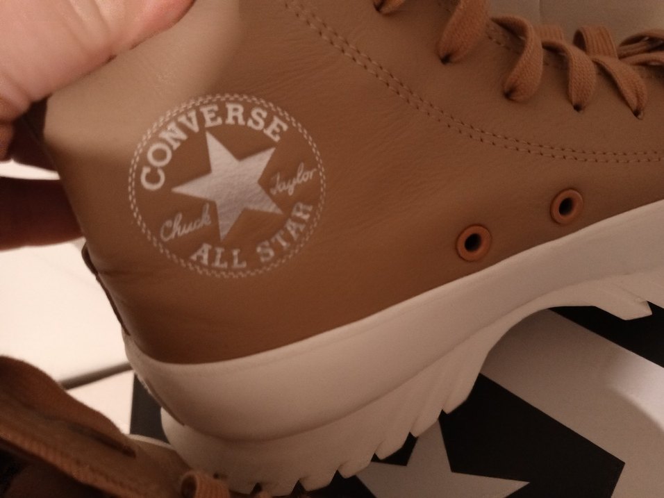 Bej Platform Topuklu Kadın Spor Ayakkabı deri - Görsel 3