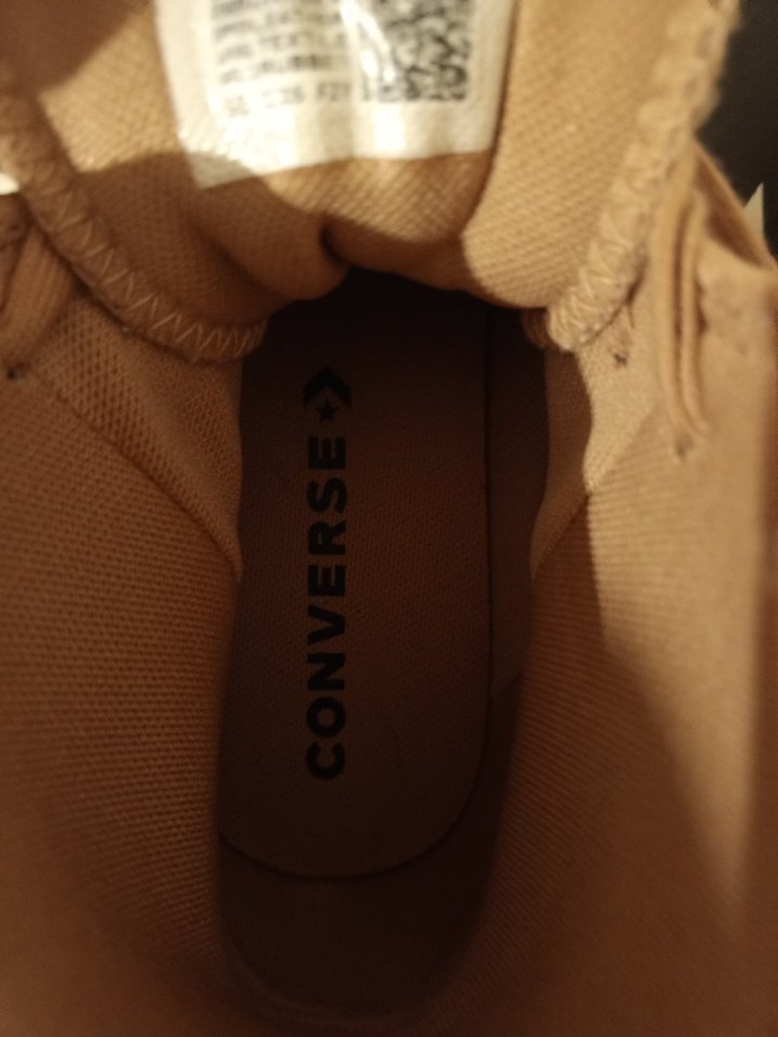 Bej Platform Topuklu Kadın Spor Ayakkabı deri - Görsel 5