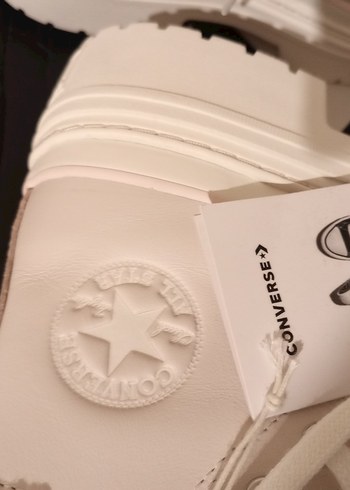 Beyaz Platform Topuklu Kadın Spor Ayakkabı deri - Görsel 8