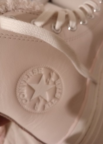 Beyaz Platform Topuklu Kadın Spor Ayakkabı deri - Görsel 7